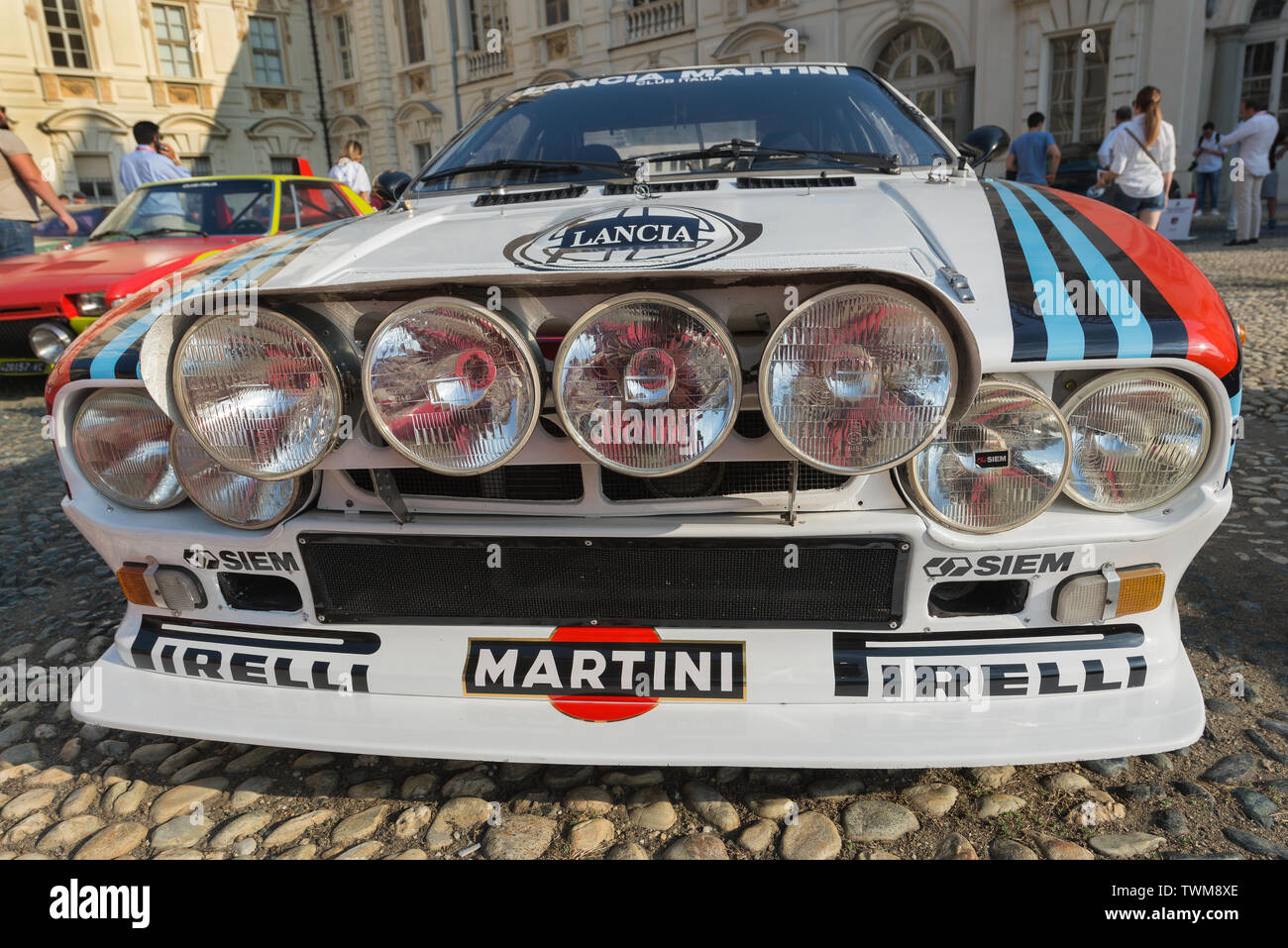 Lancia Rally 037 EV02, Turin, Valentino castle, motor show 2019 Stock Photo