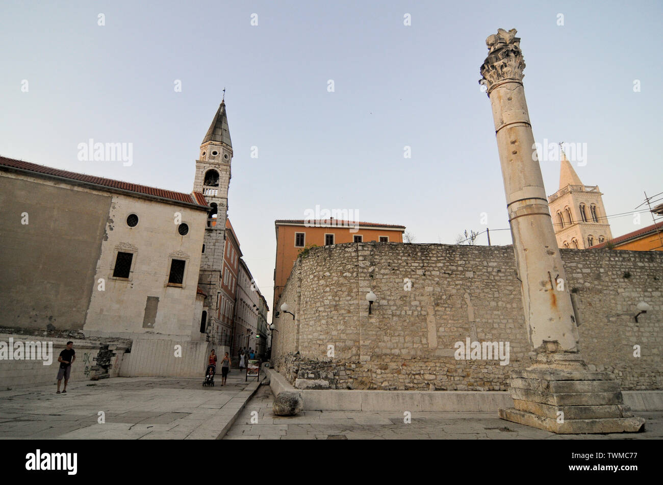 Roman forum, Zadar, Croatia Stock Photo