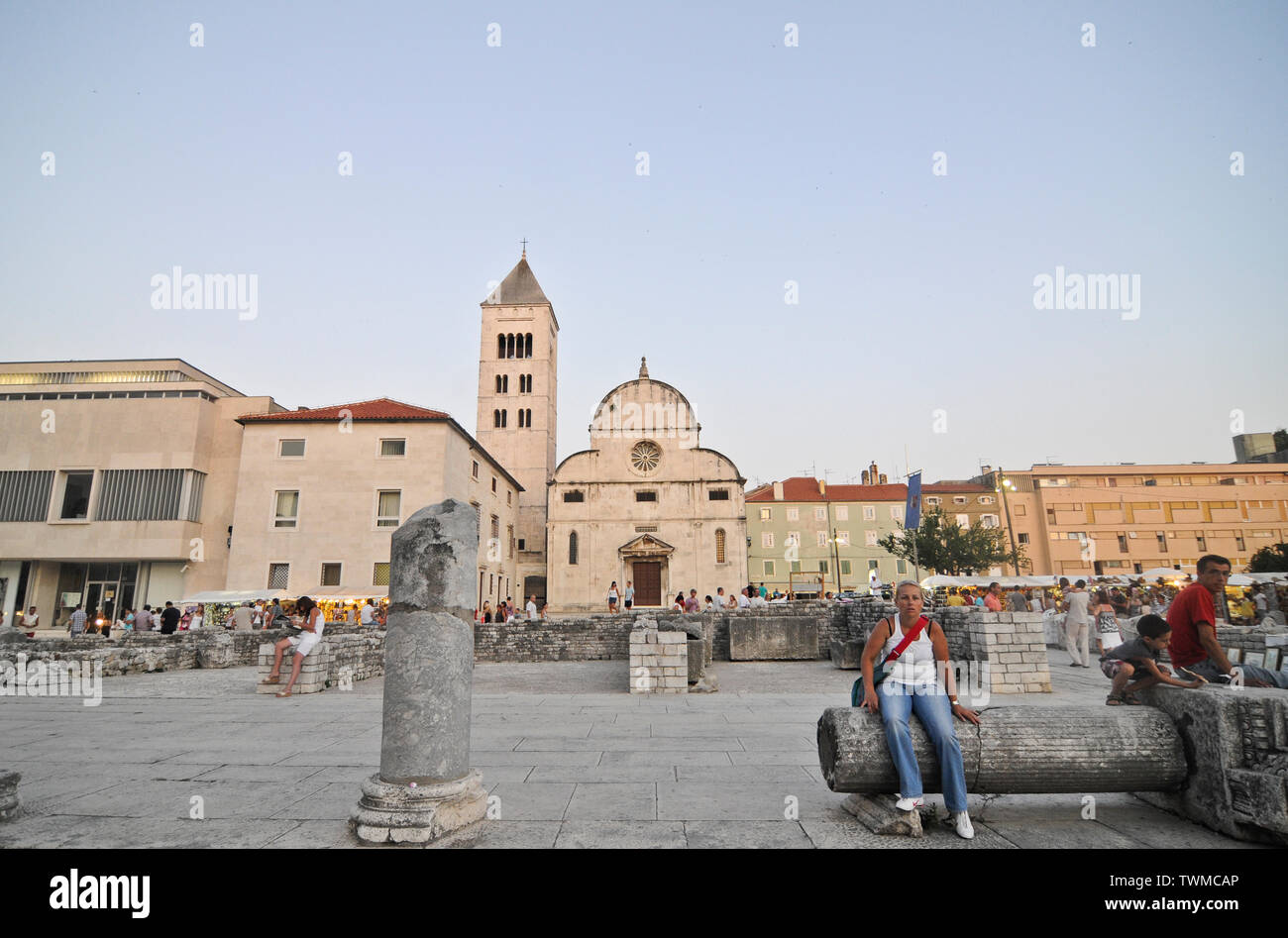 Roman forum, Zadar, Croatia Stock Photo