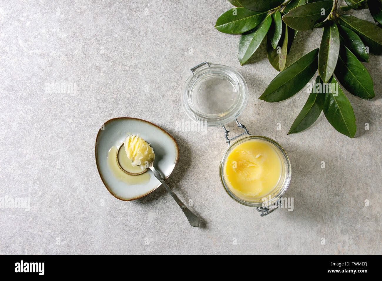 Melted ghee butter Stock Photo Alamy