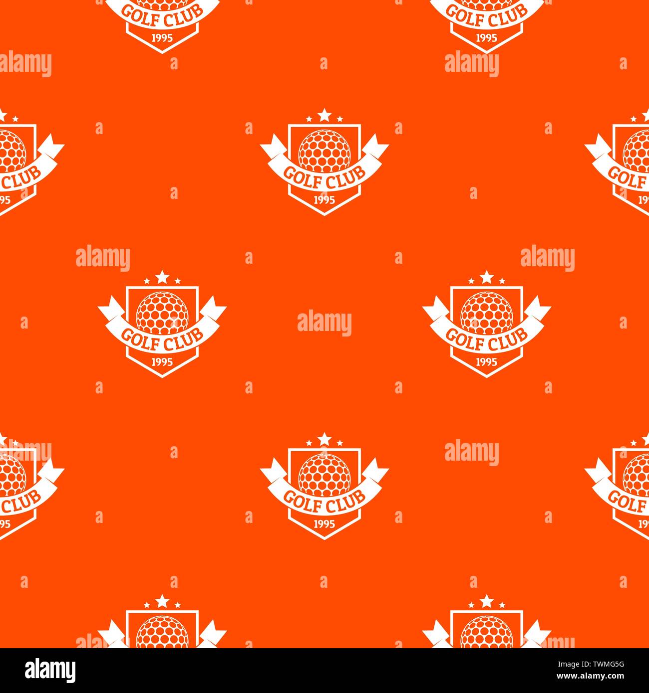 Golf pattern vector orange Stock Vector