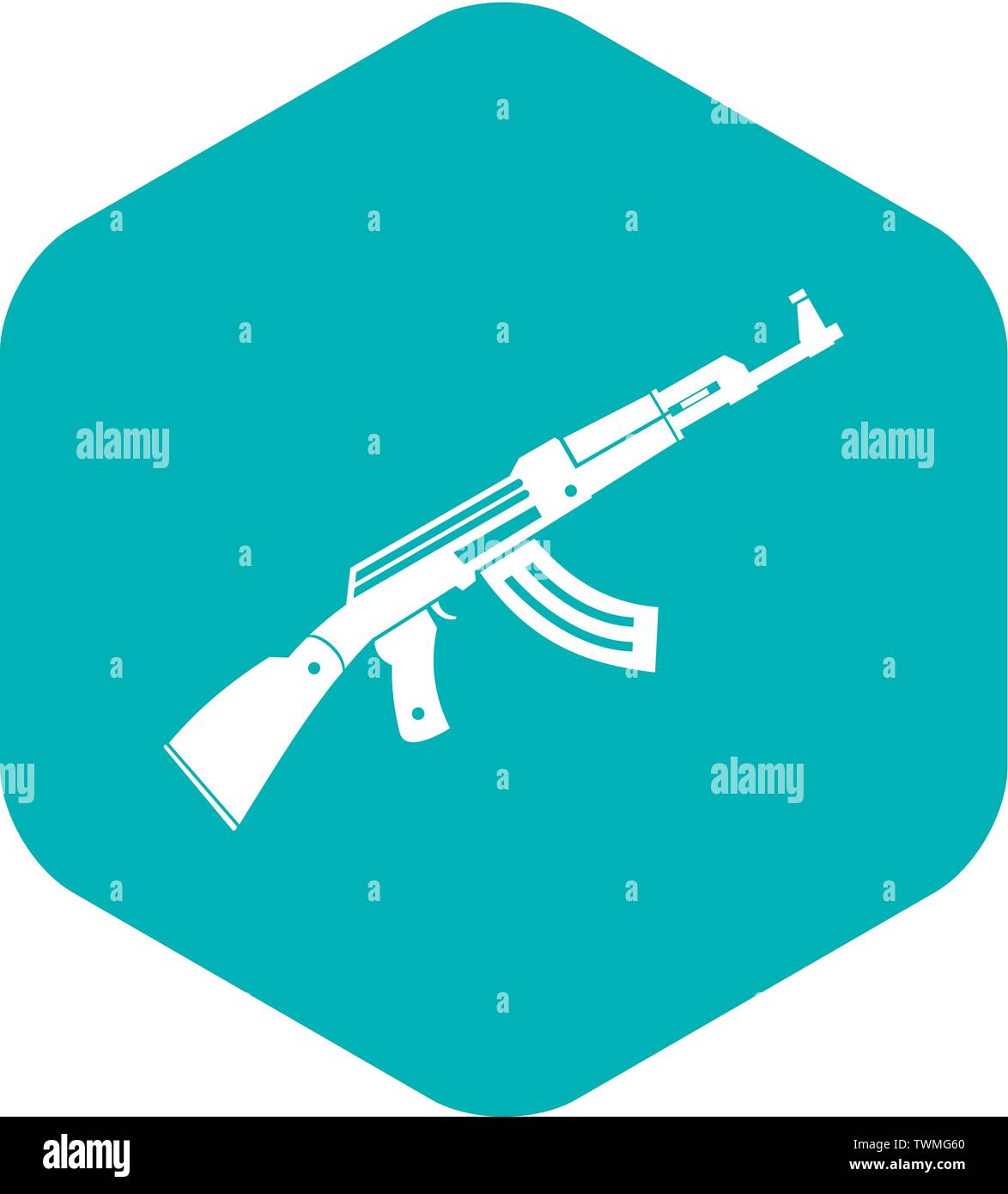 Submachine gun icon, simple style Stock Vector Image & Art - Alamy
