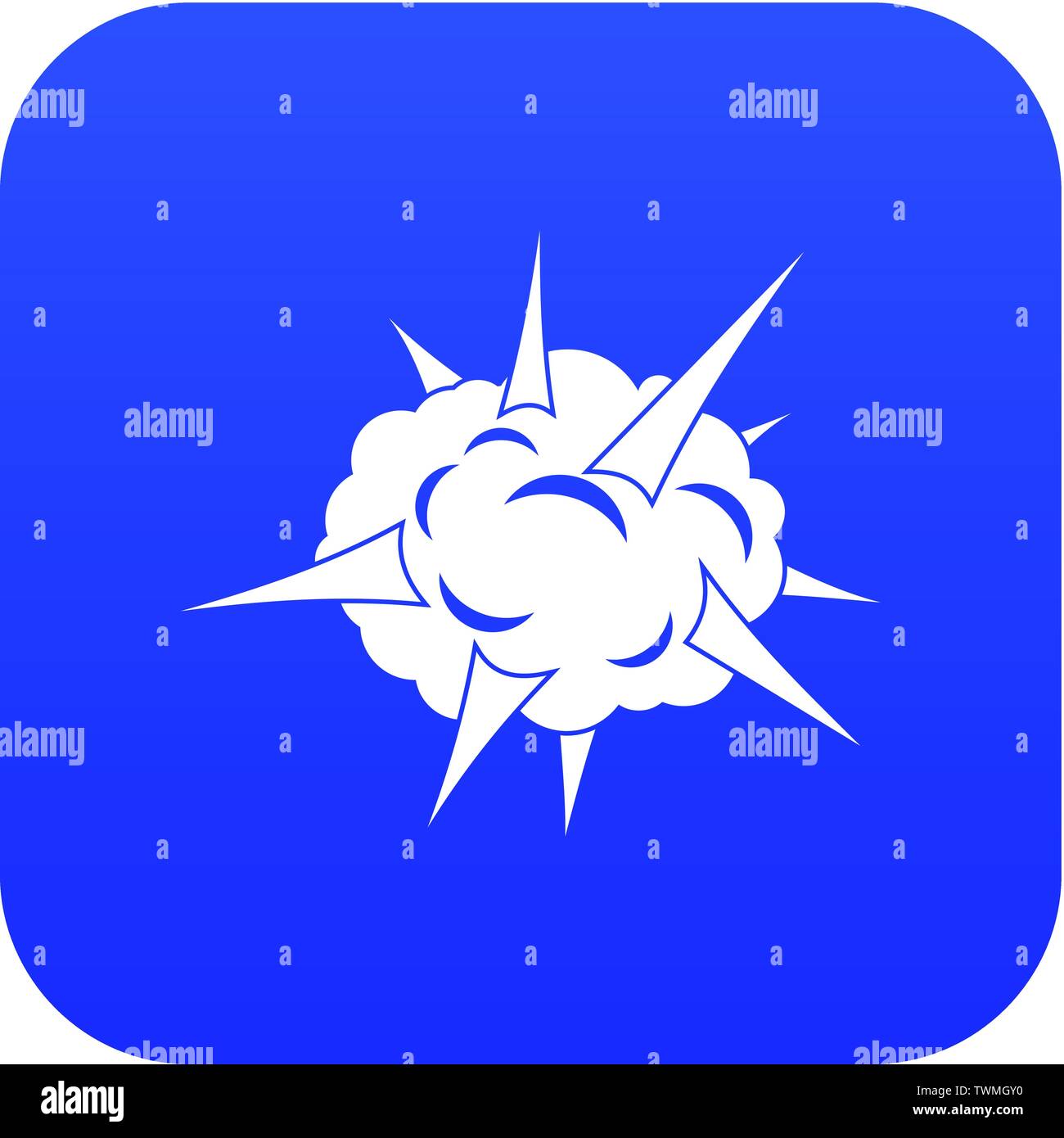 Power explosion icon digital blue Stock Vector Image & Art - Alamy