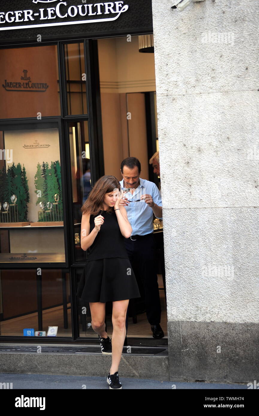Milan, Stefano Accorsi and wife Bianca Vitali in a shopping center Stefano  Accorsi and his wife Bianca Vitali caught walking through the downtown  streets. Here they are in via Montenapoleone going to