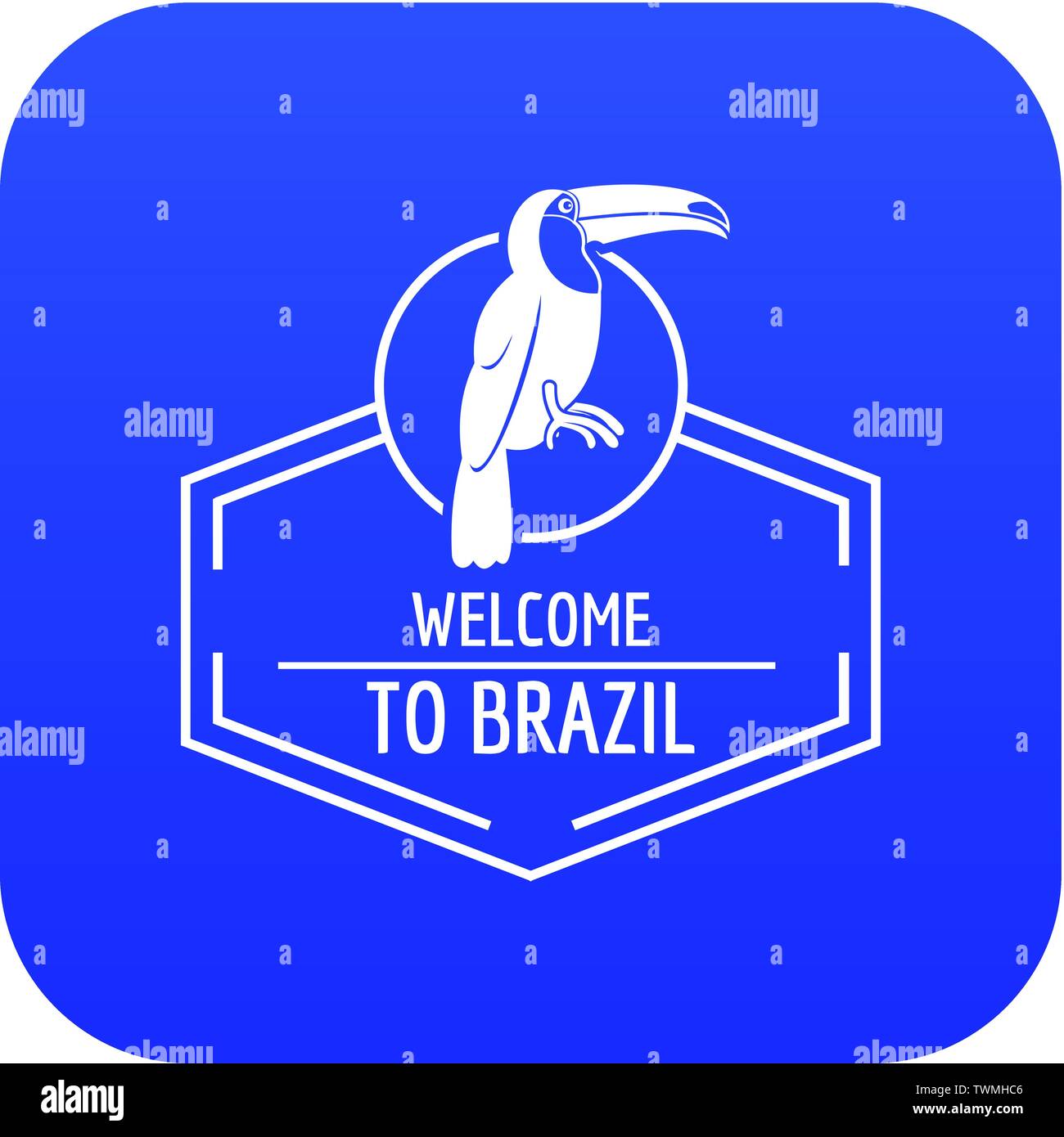 Brazil Bird Icon Blue Vector Stock Vector Image And Art Alamy
