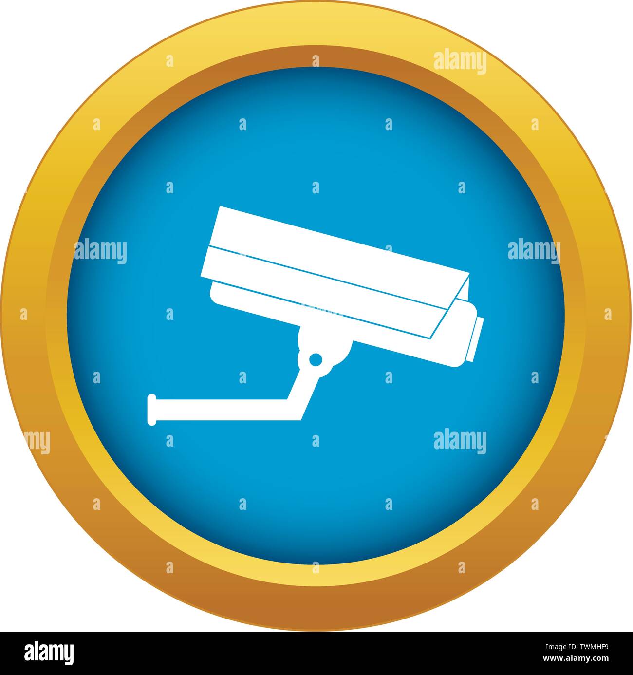 Surveillance camera icon blue vector isolated Stock Vector Image & Art