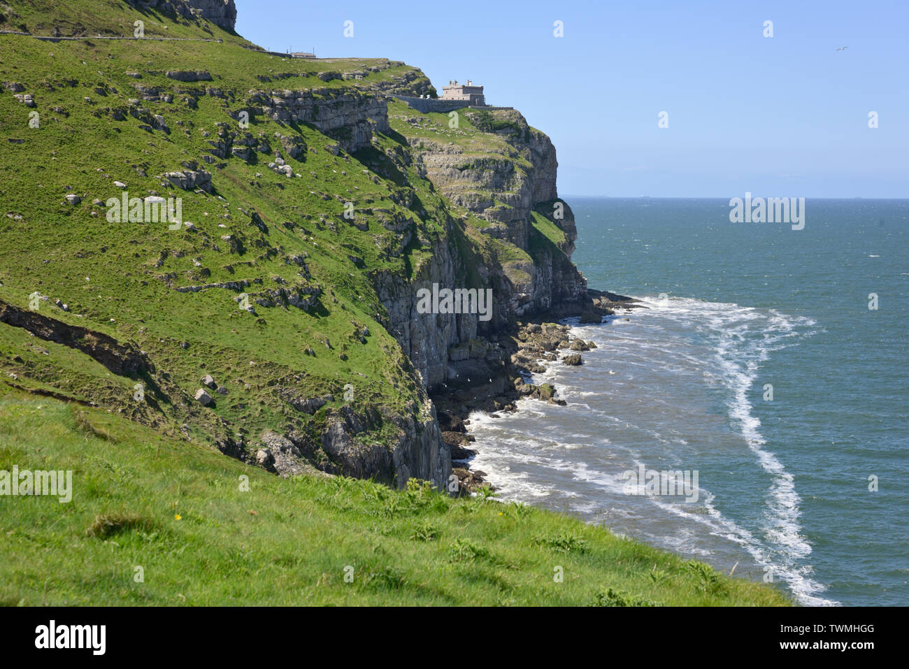 Great Orme and all it's magnificent cliff views. Stock Photo