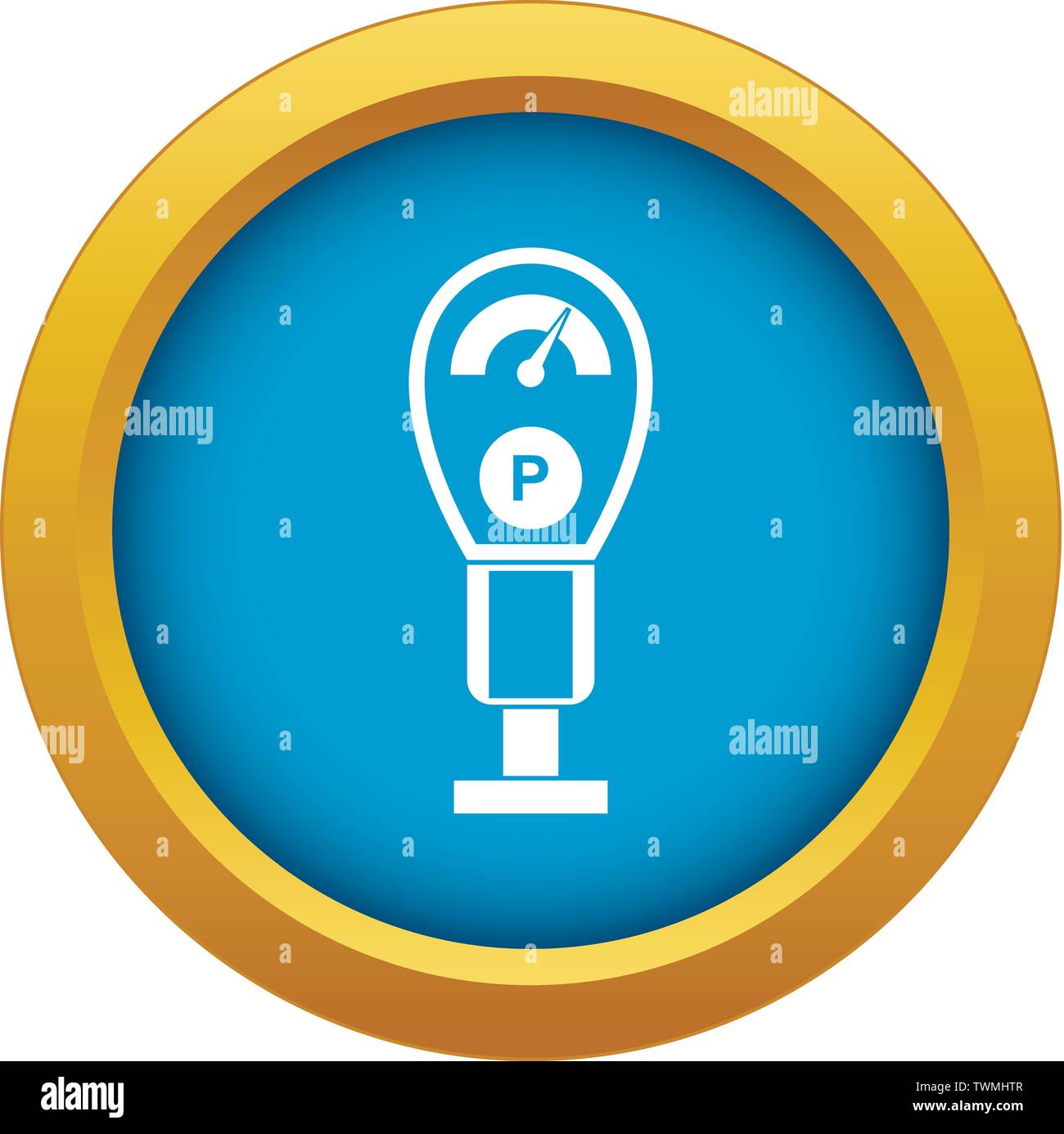 Parking meters icon blue vector isolated Stock Vector