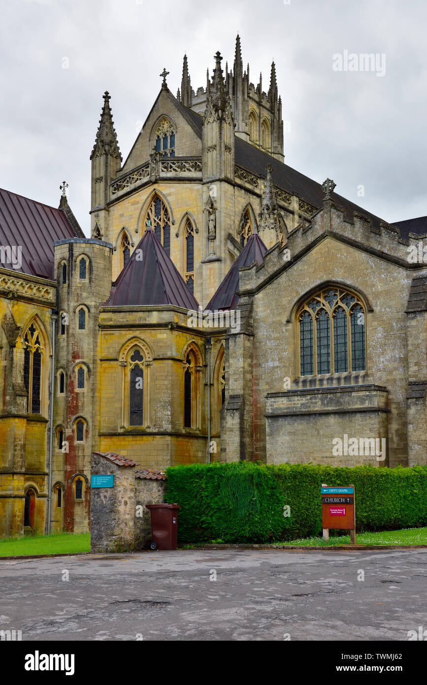 Downside Abbey and Abbey Church, StrattonontheFosse, Somerset, UK
