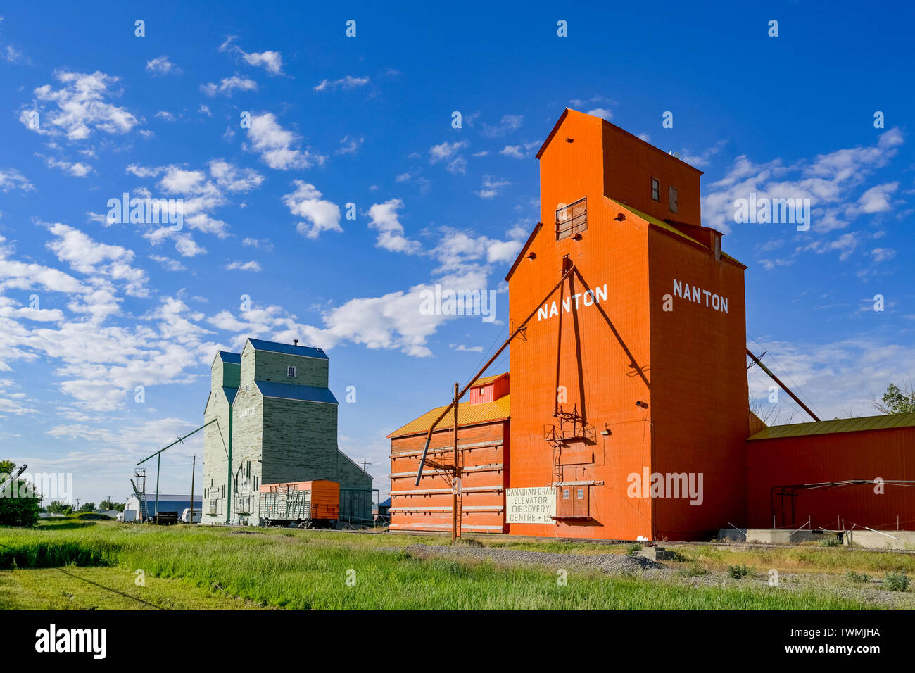 Heritage Grain Terminals, Nanton, Alberta, Canada Stock Photo