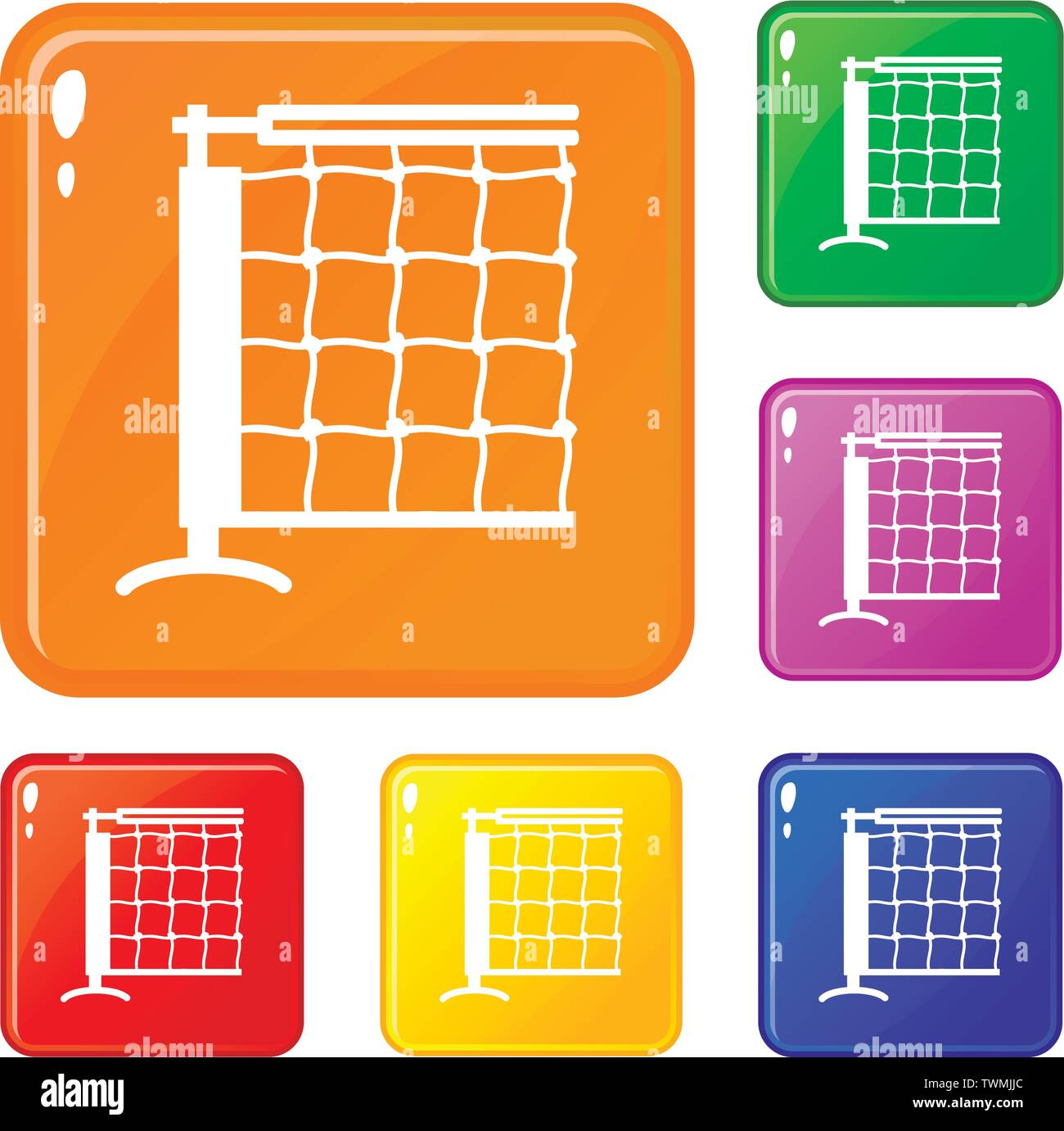 Tennis net icons set vector color Stock Vector Image & Art - Alamy