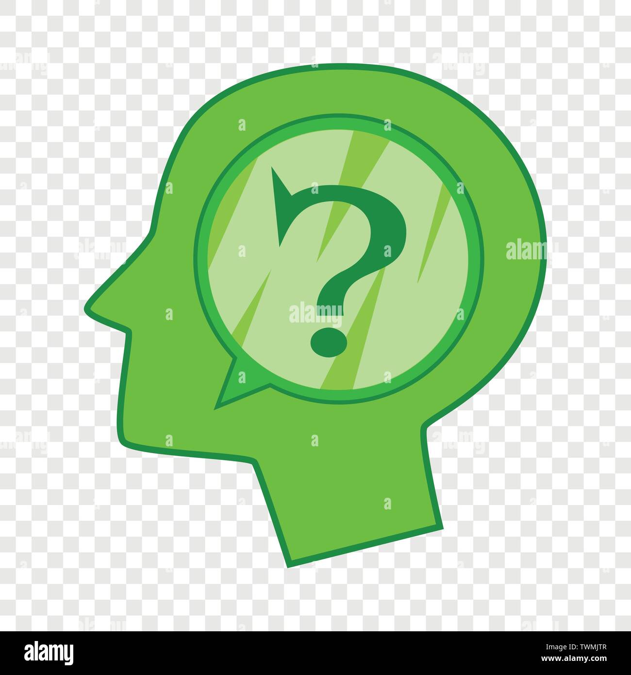 Head silhouette with question mark inside icon Stock Vector Image & Art ...