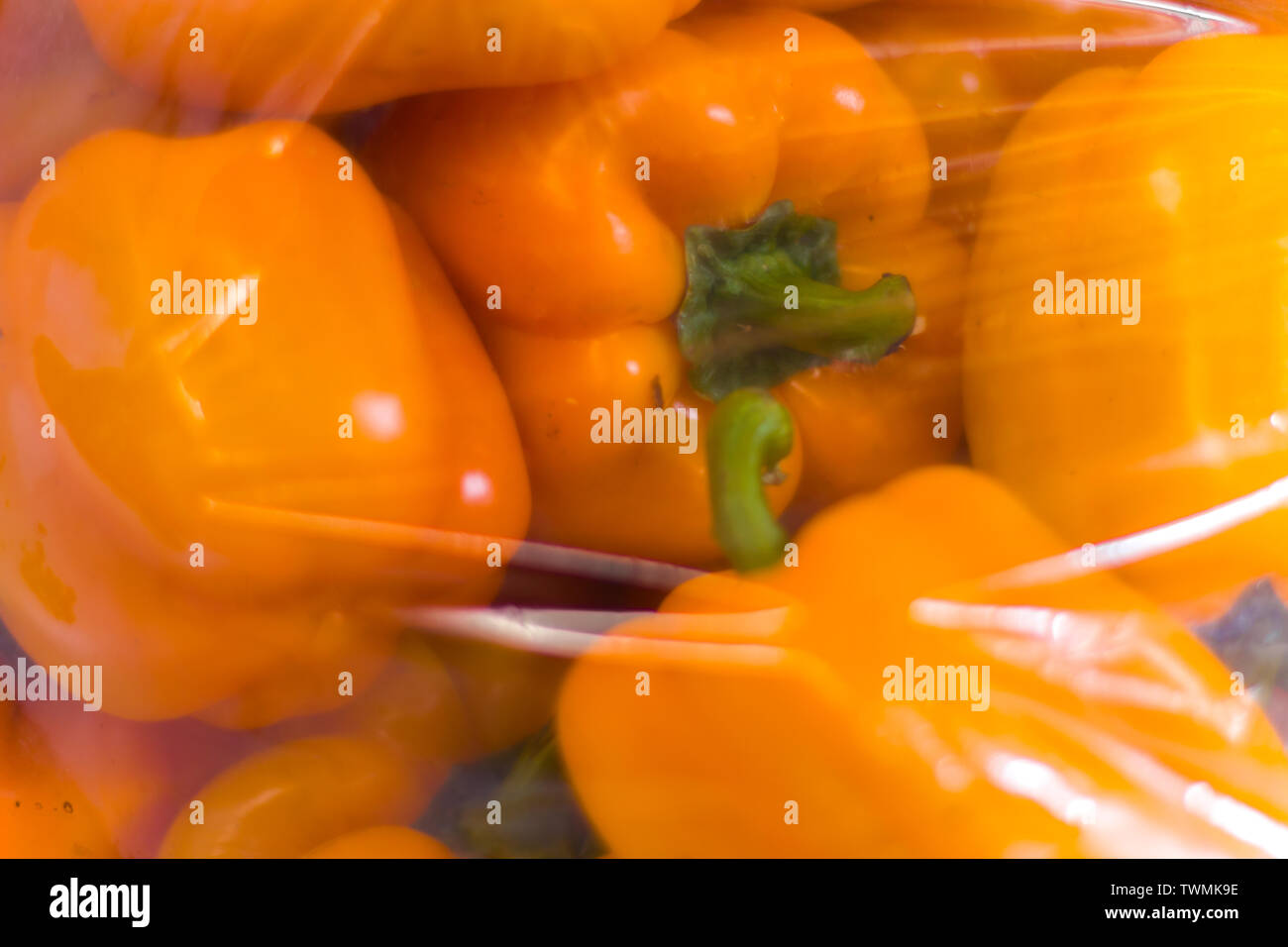 Download Fresh Yellow Bell Peppers In Plastic Bag High Resolution Image Gallery Stock Photo Alamy Yellowimages Mockups