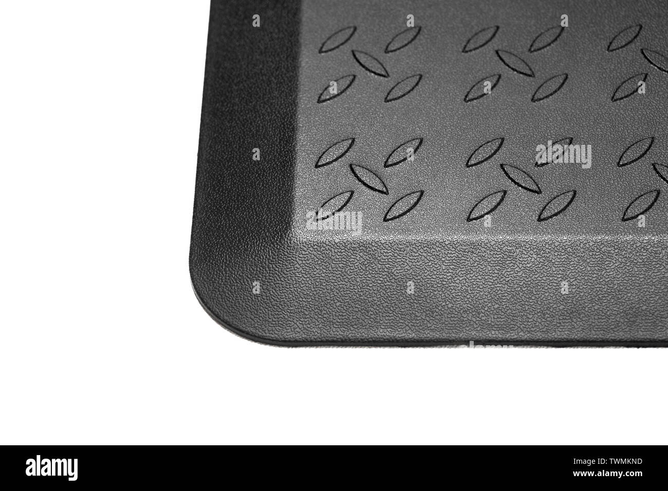 Black rubber mat with ornaments close up Stock Photo Alamy