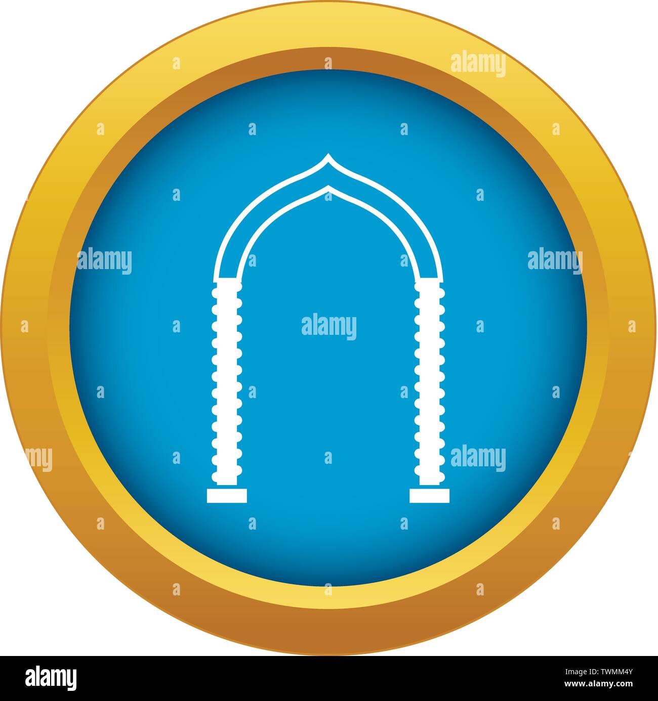 Arch icon blue vector isolated Stock Vector Image & Art - Alamy