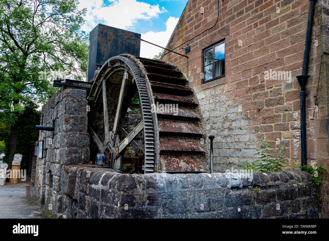 Old Derelict and Abandoned Overshot Water Wheel at Cromford Corn Mill