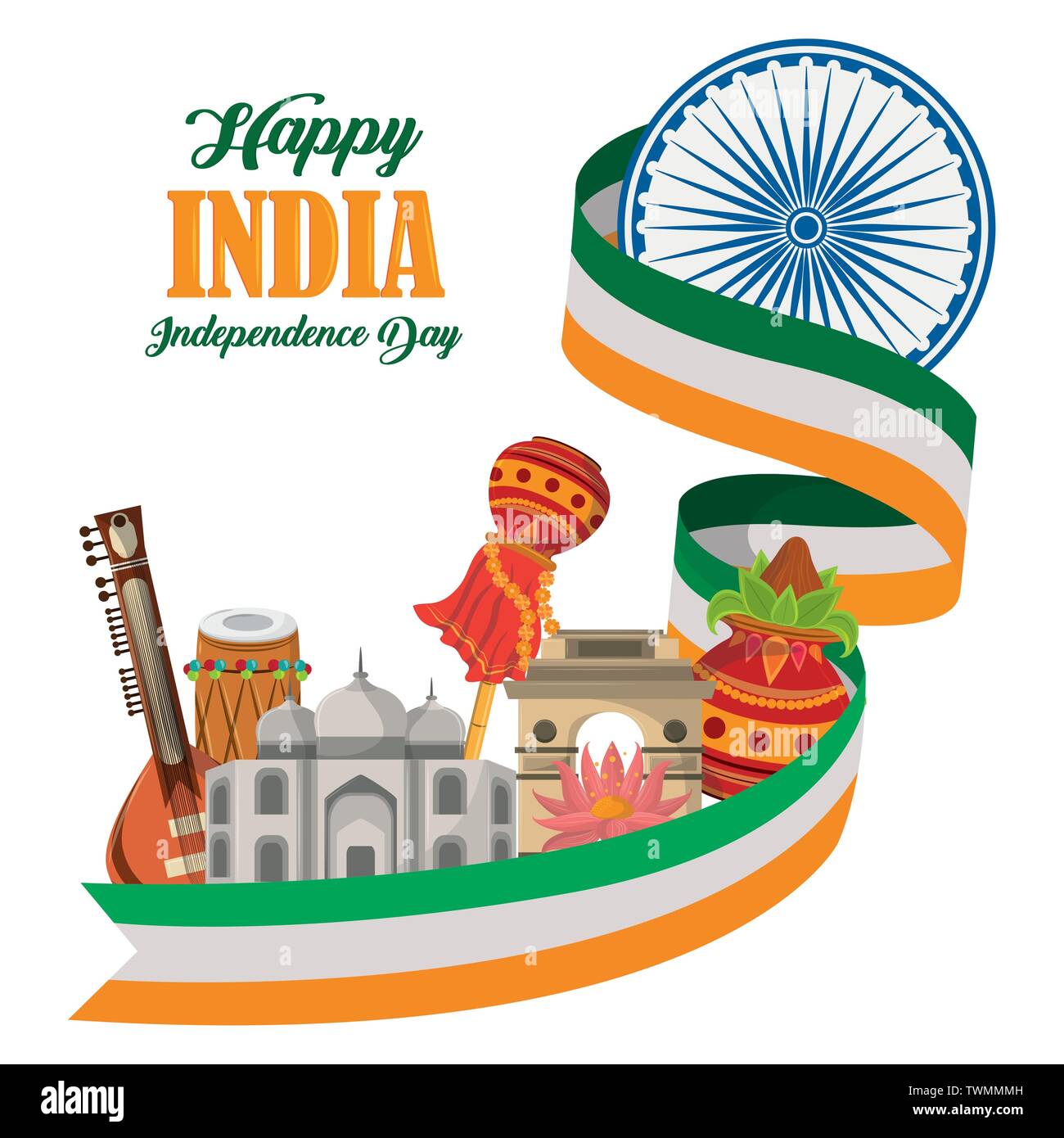 india india independence day card Stock Vector Image & Art Alamy