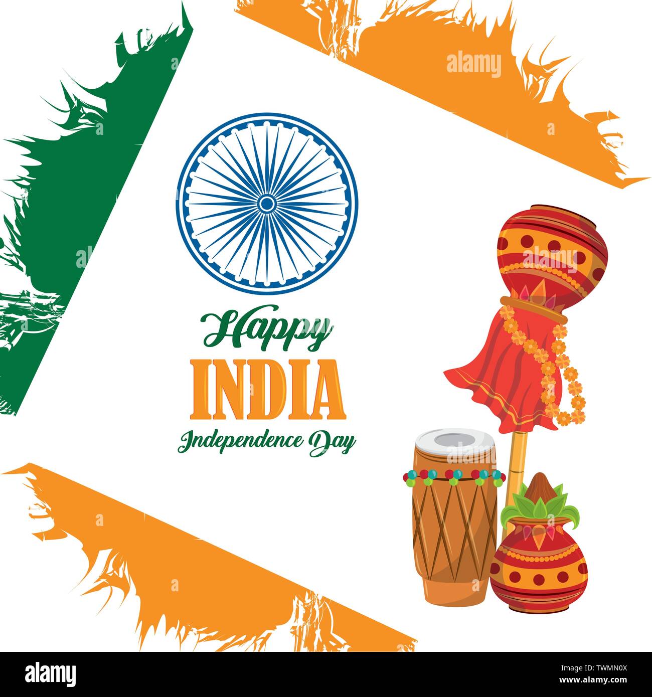 india india independence day card Stock Vector Image & Art - Alamy