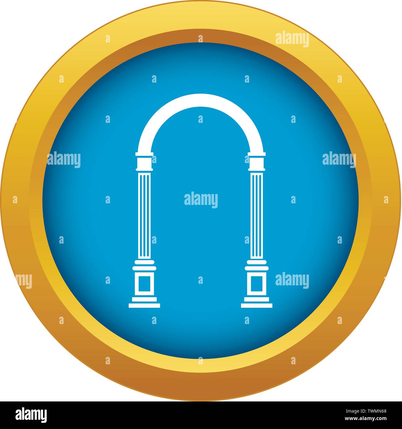 Arch icon blue vector isolated Stock Vector Image & Art - Alamy