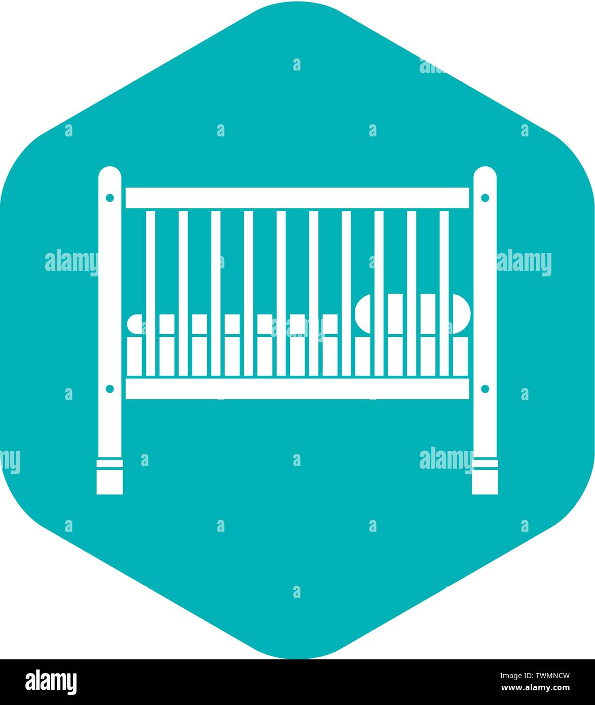 Baby bed icon, simple style Stock Vector Image & Art Alamy