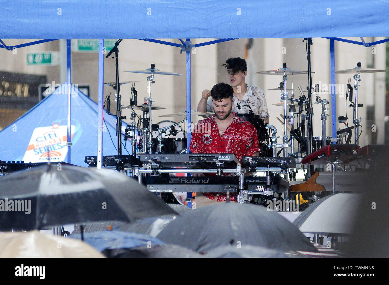 New York City, NY, USA. 21st June, 2019. Alexander Pall performs during the Chainsmokers performance of NBC's Today Show Citi Concert Series with Bebe Rexha, Bulow and Ty Dolla $ign as special guests in New York City. Credit: Efren Landaos/SOPA Images/ZUMA Wire/Alamy Live News Stock Photo