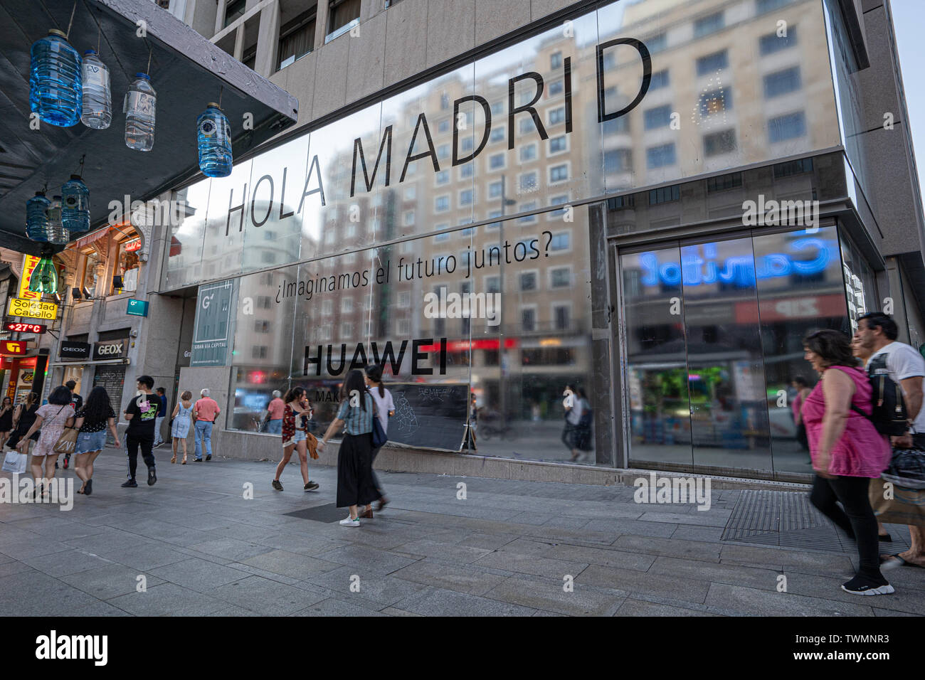 Madrid, Spain. June 2019: Huawei Flagship store in gran via Stock Photo -  Alamy