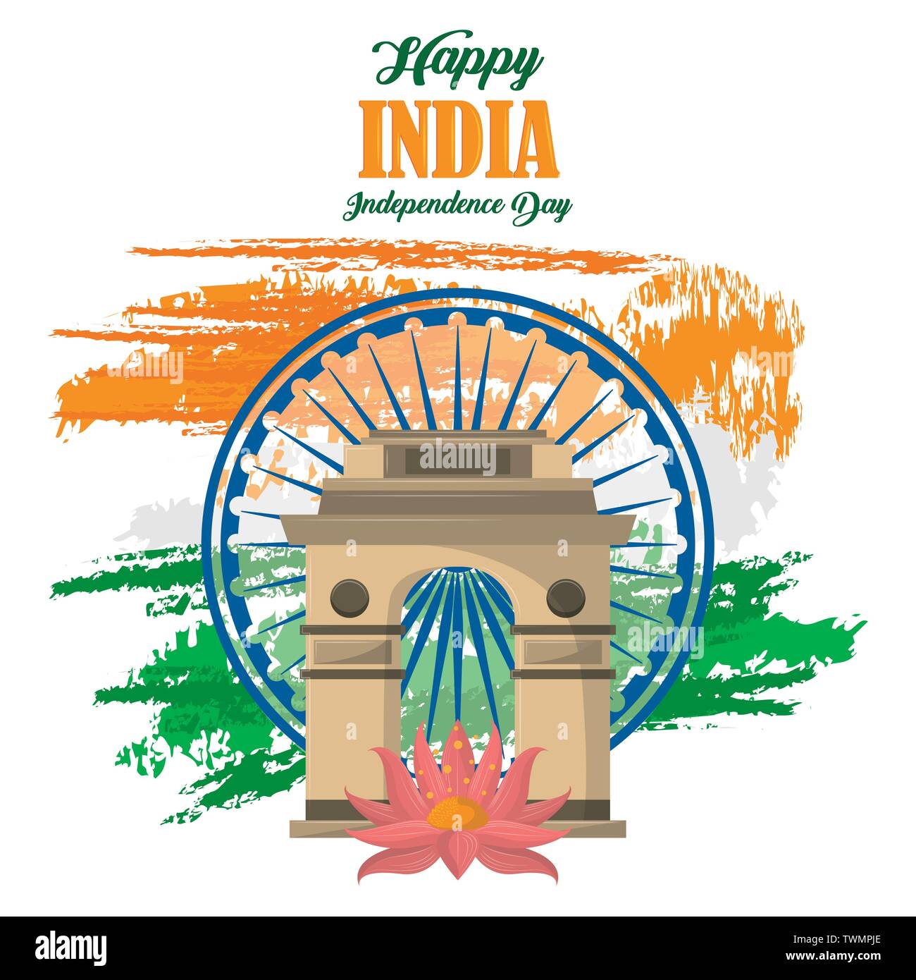 india india independence day card Stock Vector Image & Art - Alamy