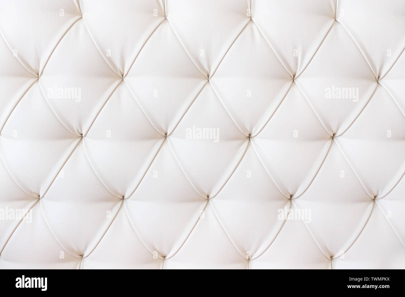 White upholstery close up. Texture and background Stock Photo