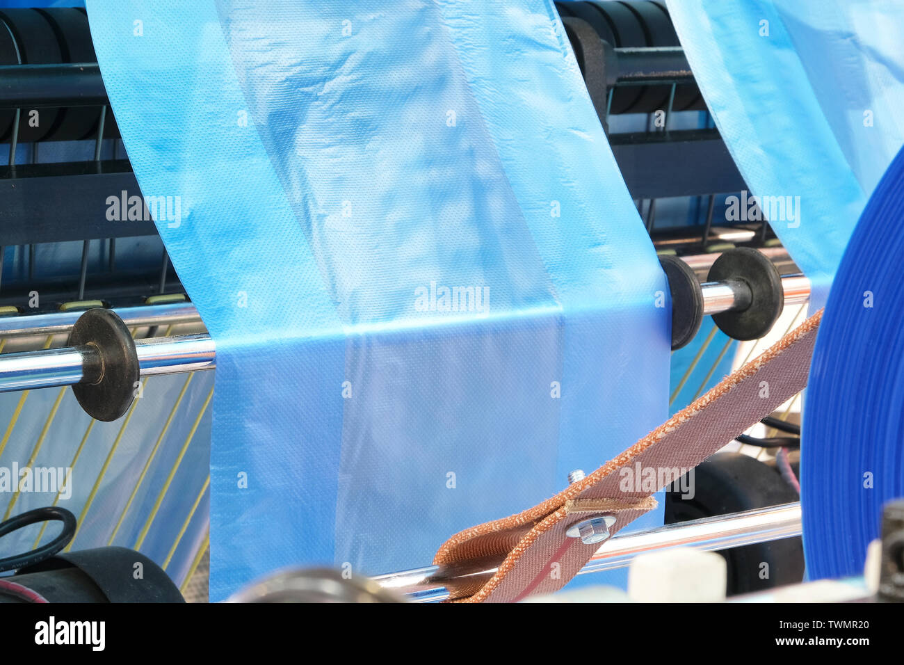 labels manufacturing on flexo printing machine Stock Photo Alamy