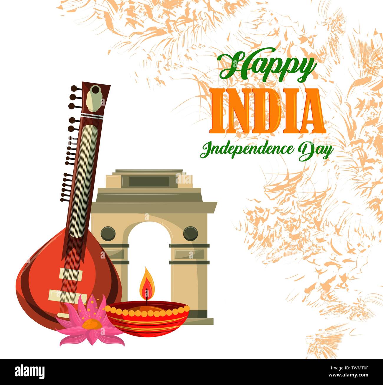 india india independence day card Stock Vector Image & Art - Alamy