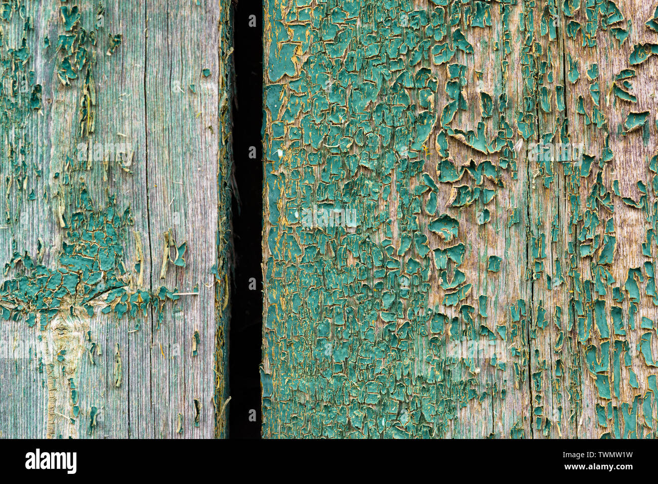 old peeling paint on wooden planks Stock Photo - Alamy