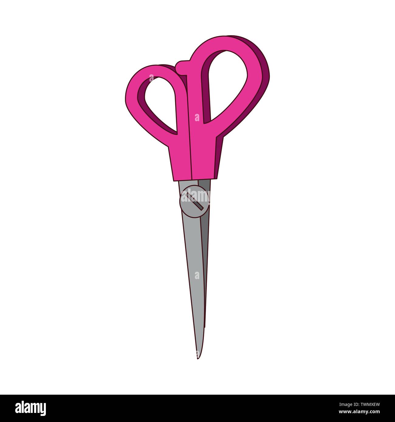 Scissor school utensil isolated symbol Stock Vector Image & Art - Alamy