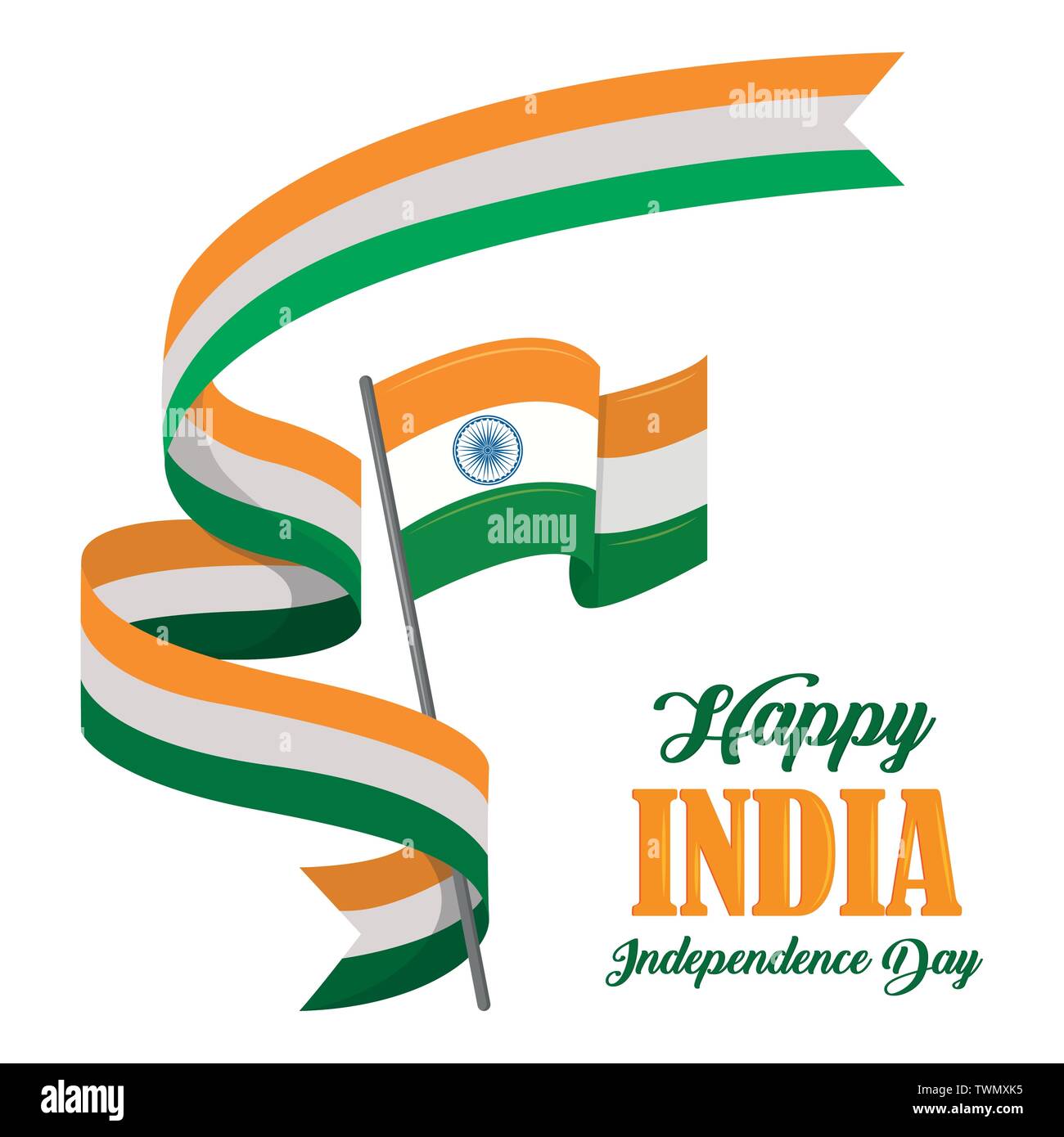 Happy india independence day card Stock Vector Image & Art - Alamy
