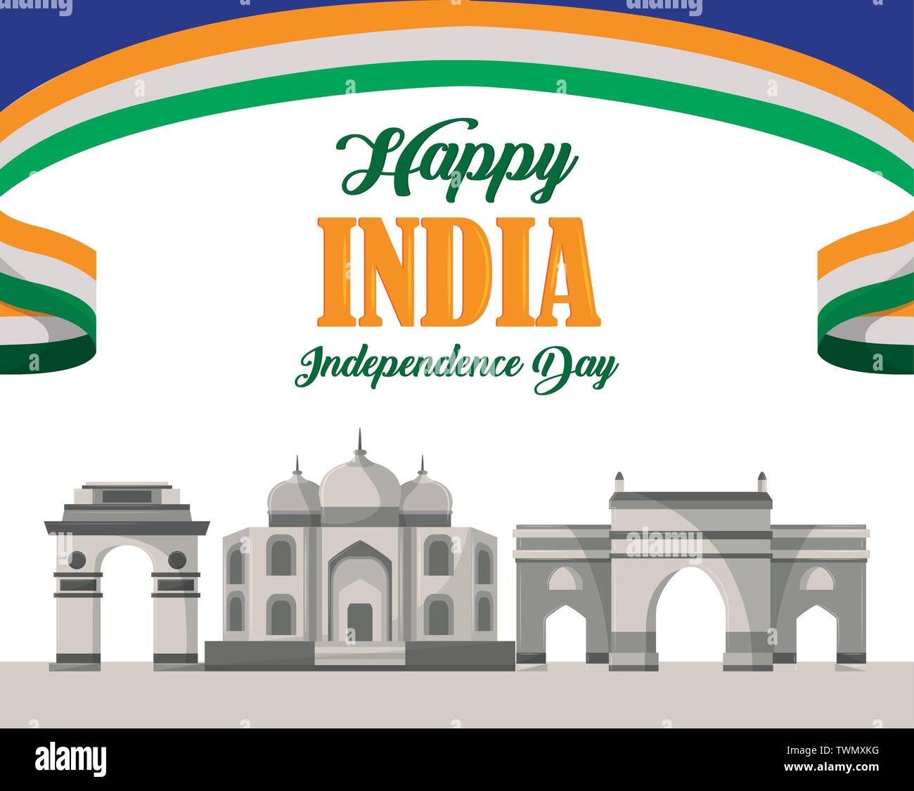 Happy india independence day card Stock Vector Image & Art - Alamy