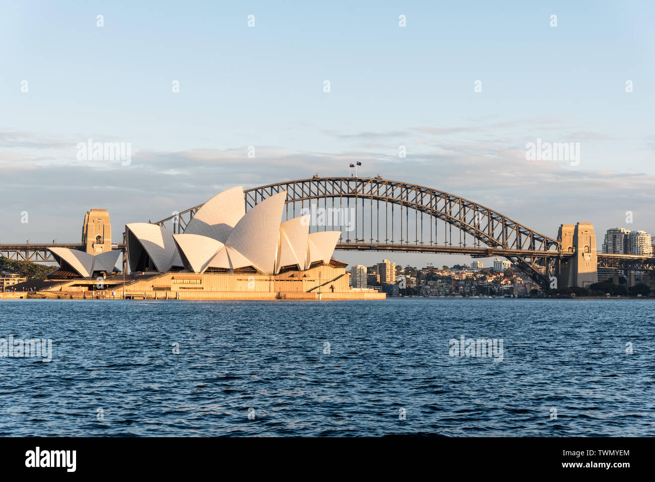Sydney New South Wales Australia July 28 18 Opera House With Harbour Bridge On The Background In Sydney Australia Stock Photo Alamy