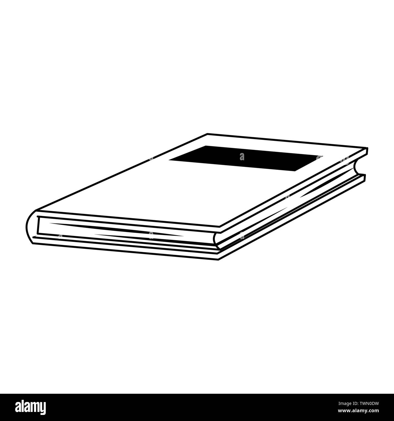 lying down book education symbol in black and white Stock Vector Image &  Art - Alamy