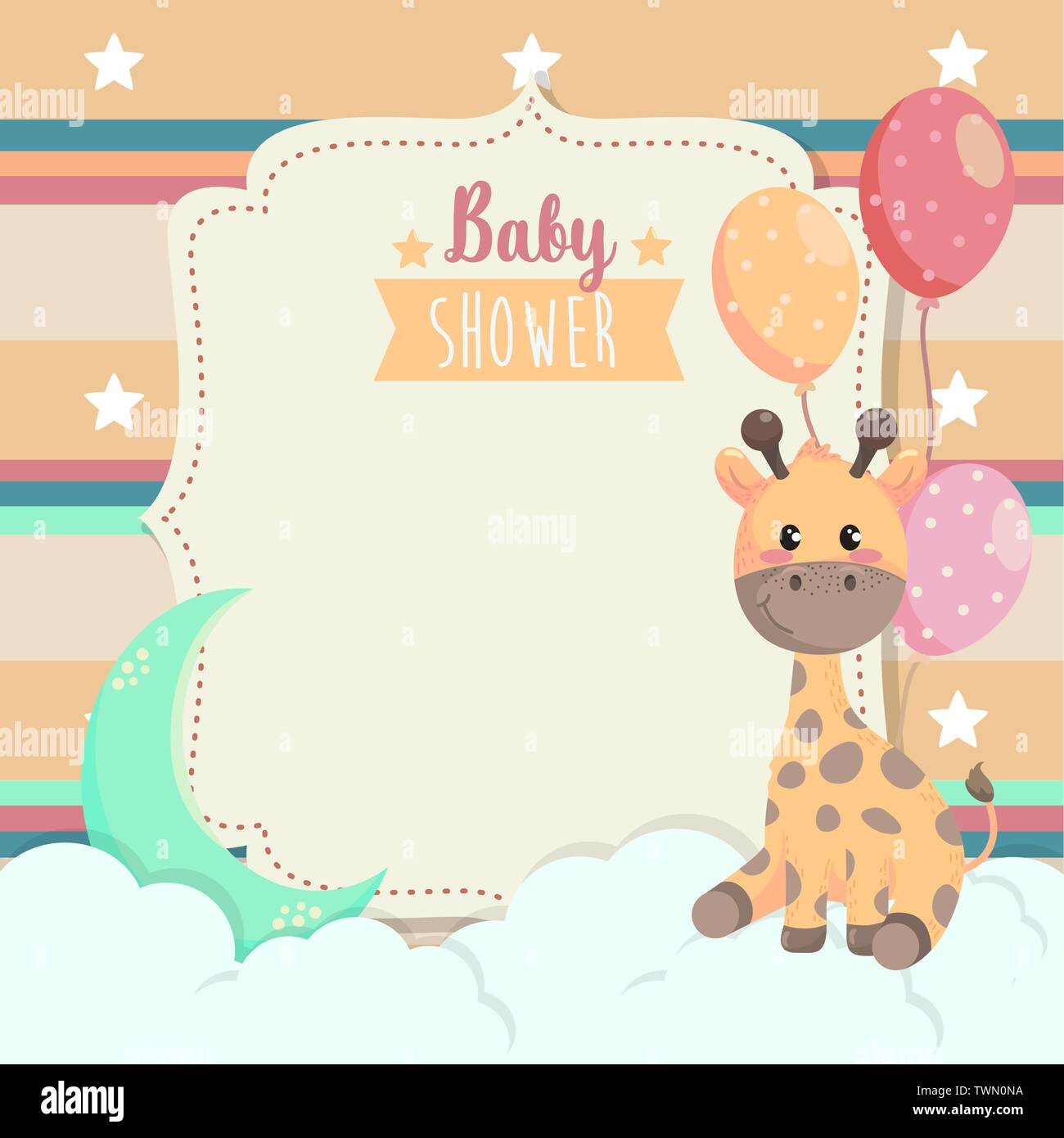 giraffe balloons for baby shower