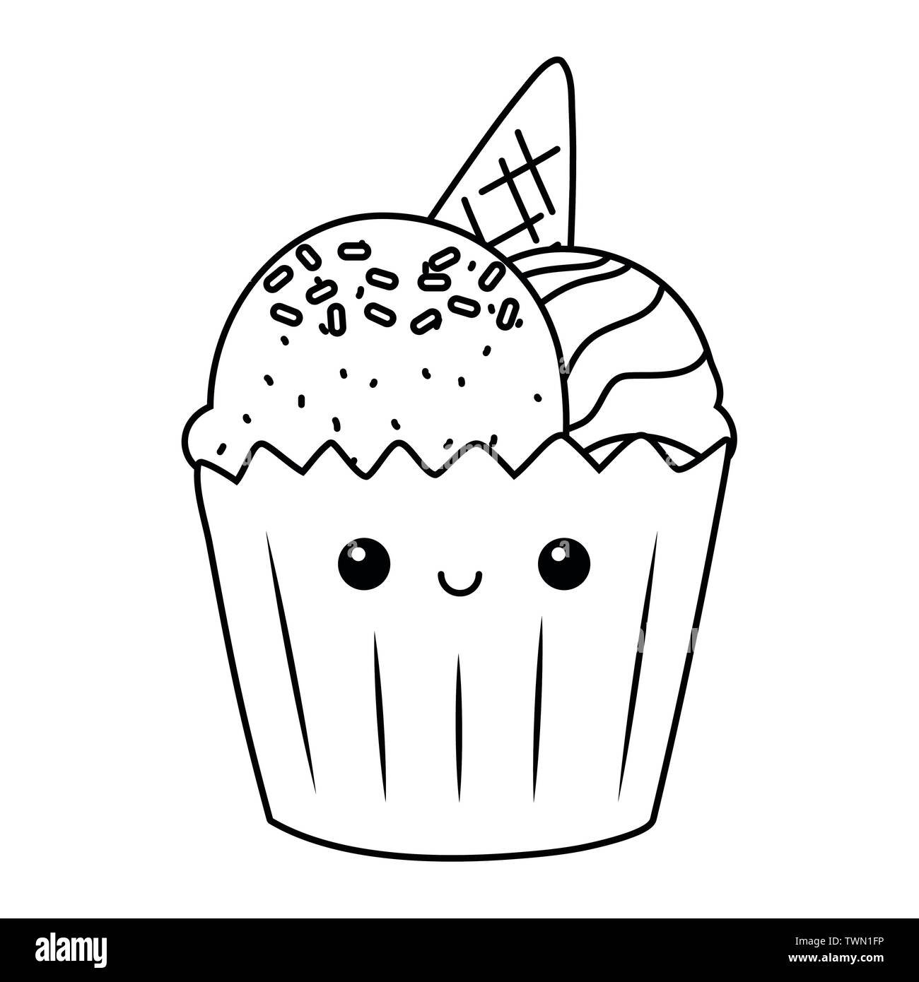 Cupcake design, Muffin dessert sweet bakery sugar pastry and food theme