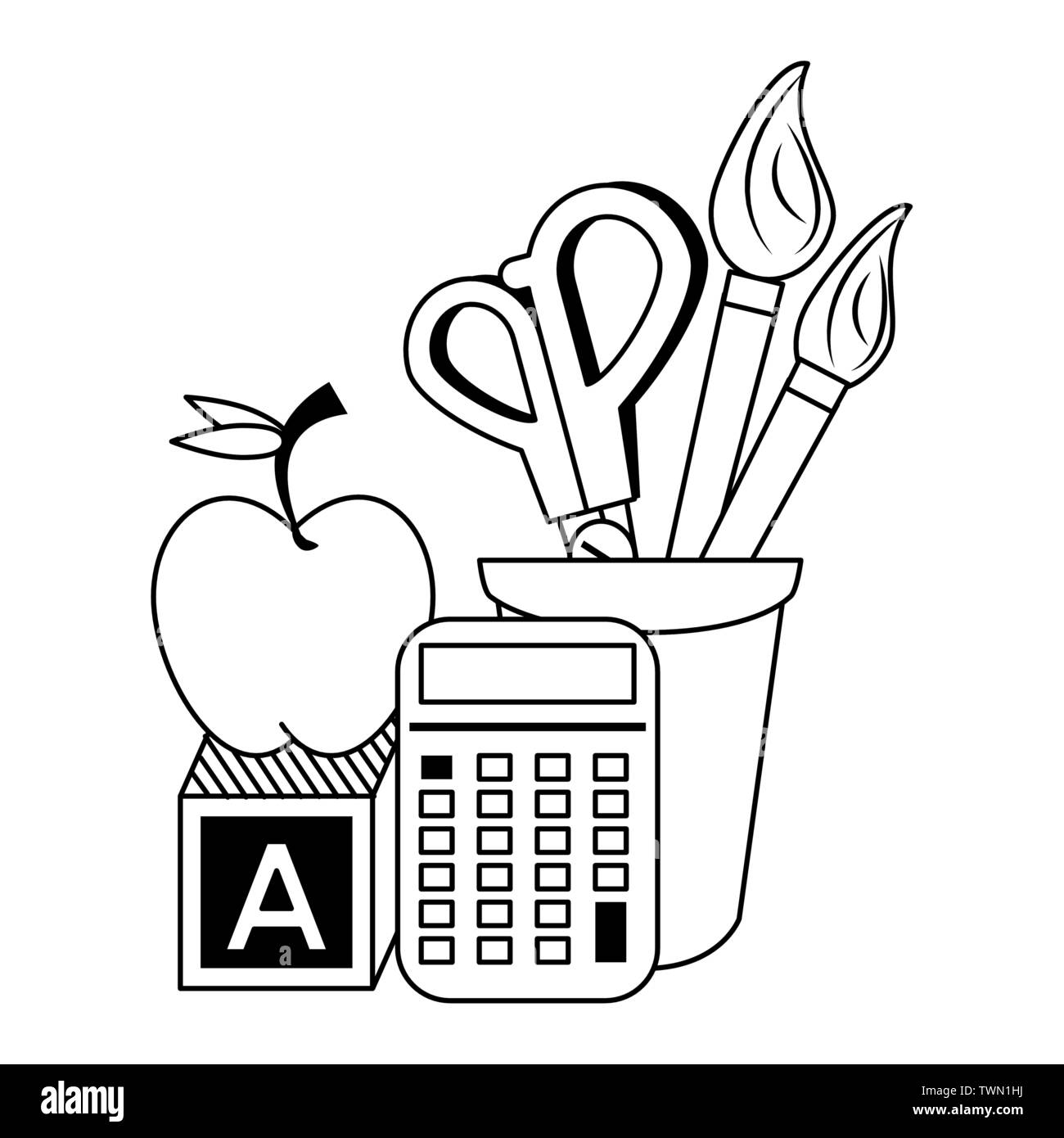 Back To School Education Cartoons In Black And White Stock Vector Image Art Alamy Back To School Education Cartoons In Black And White Stock Vector Image Art Alamy