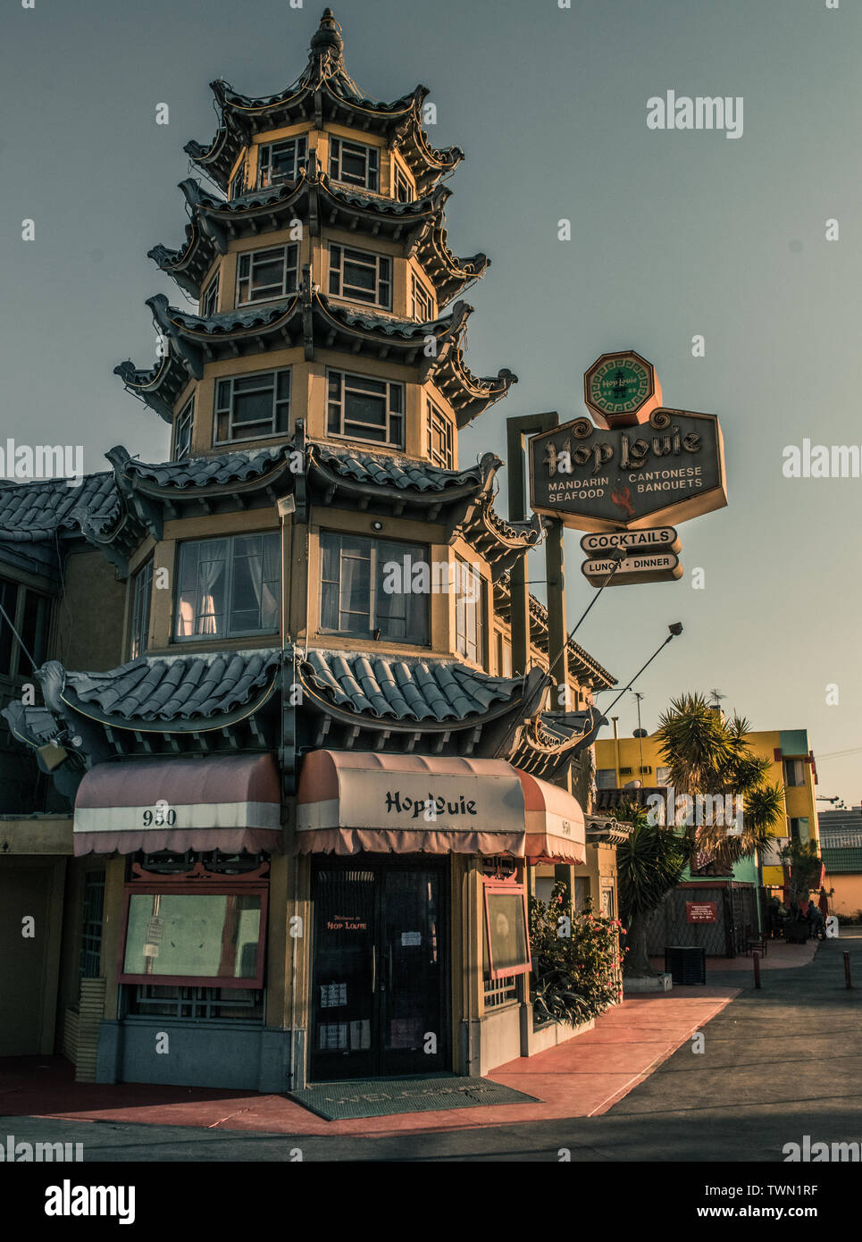 The Hop Louie, Chinatown Los Angeles Stock Photo