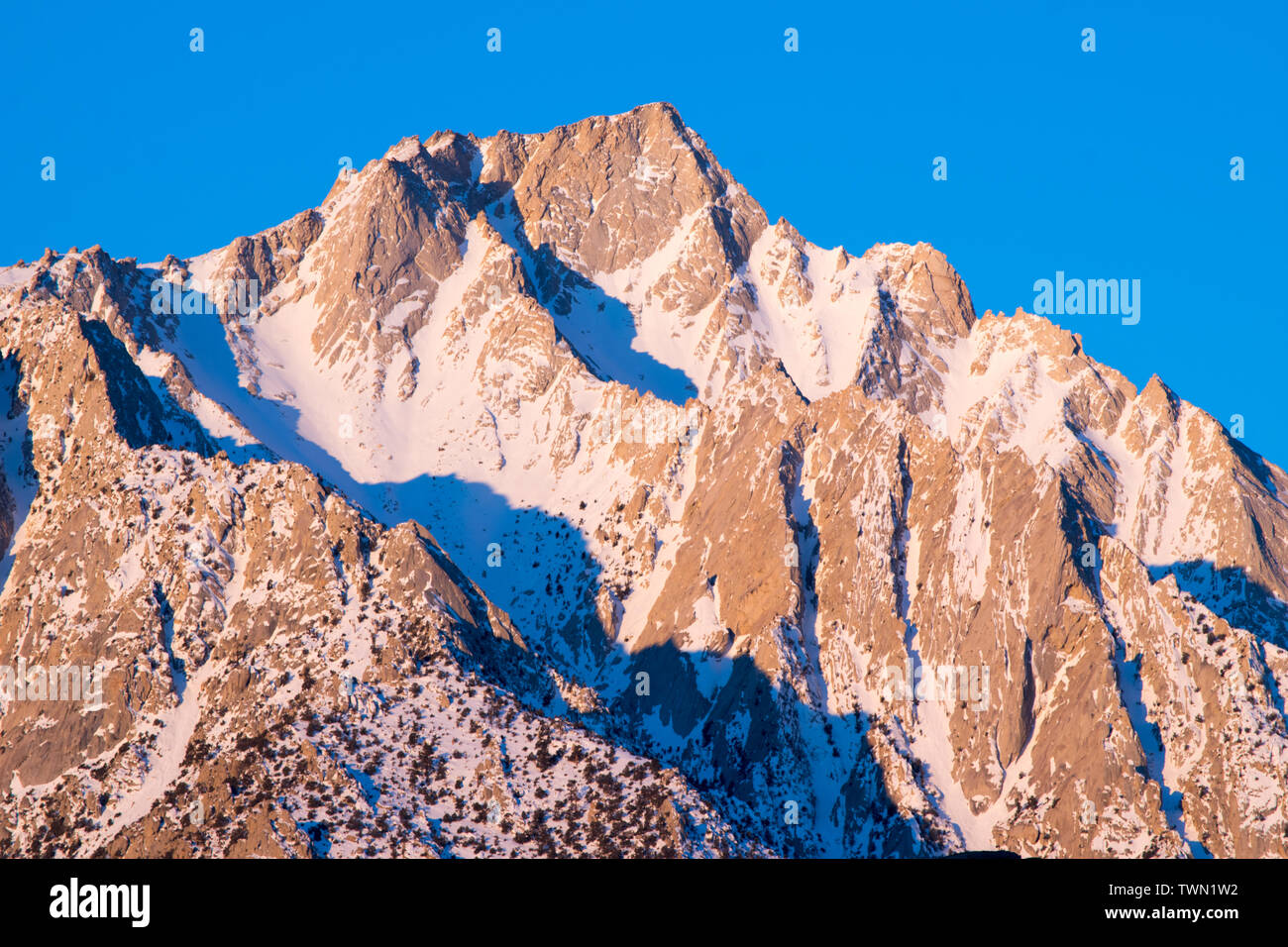 Lone Pine Peak, Eastern Sierra Nevada California United States Stock Photo
