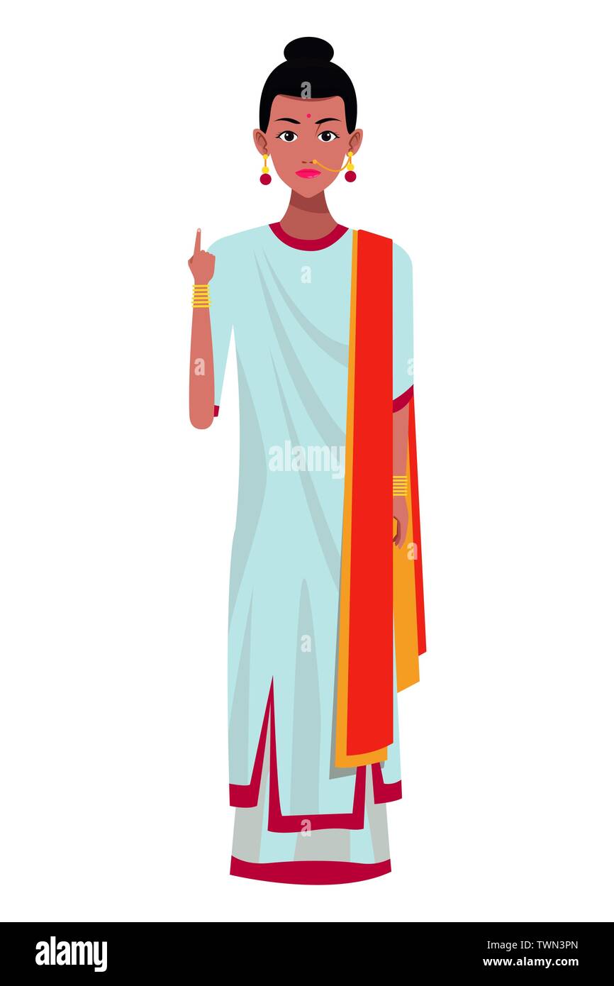 indian woman avatar cartoon character Stock Vector Image & Art - Alamy
