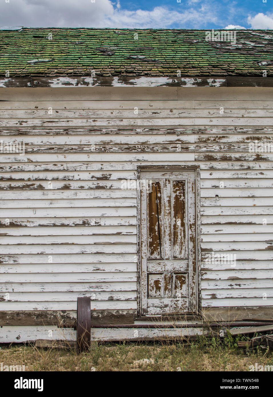 Weathered building near Independence California, United States Stock Photo