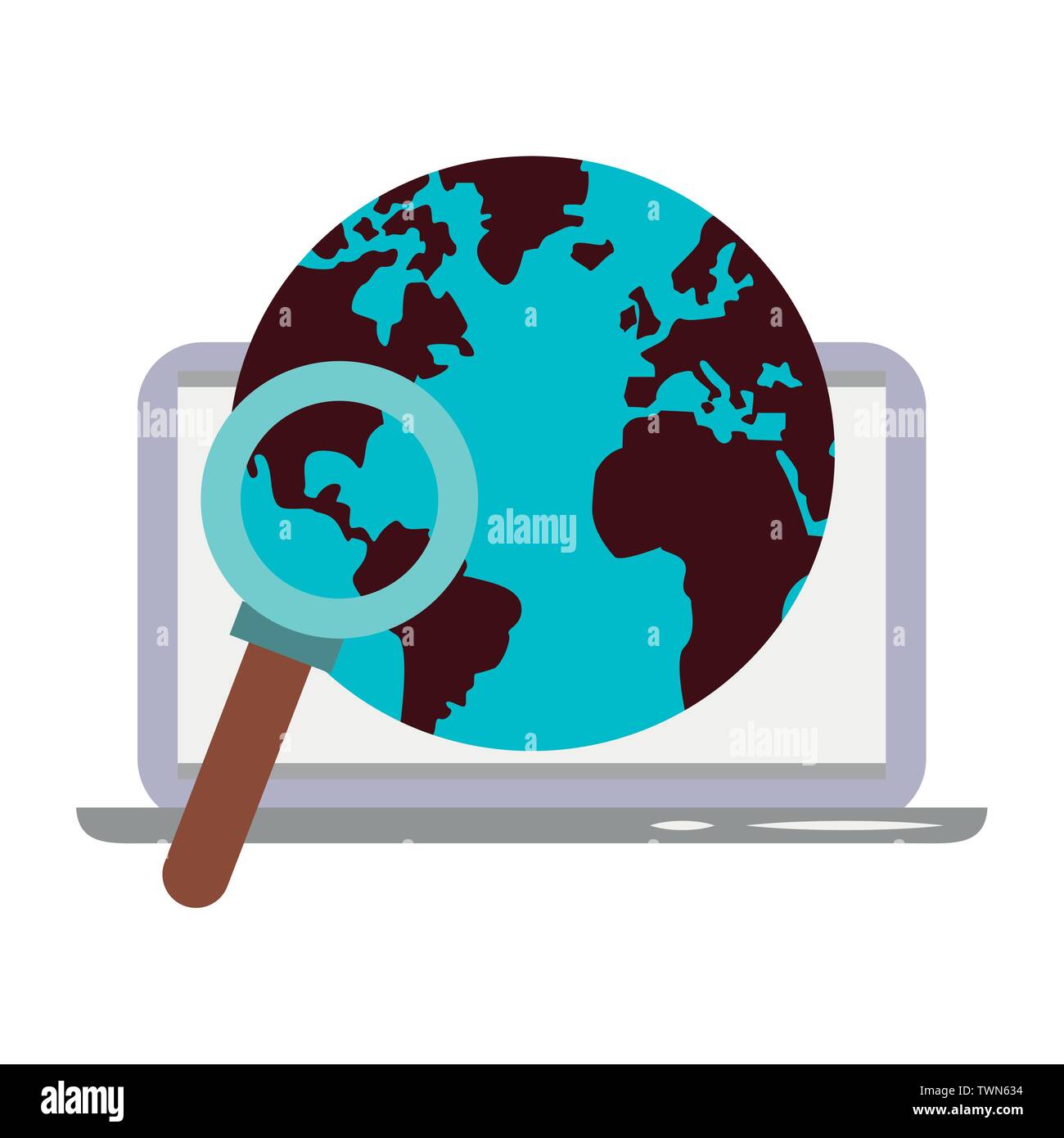 Elearning online education and knowledge symbols Stock Vector Image ...