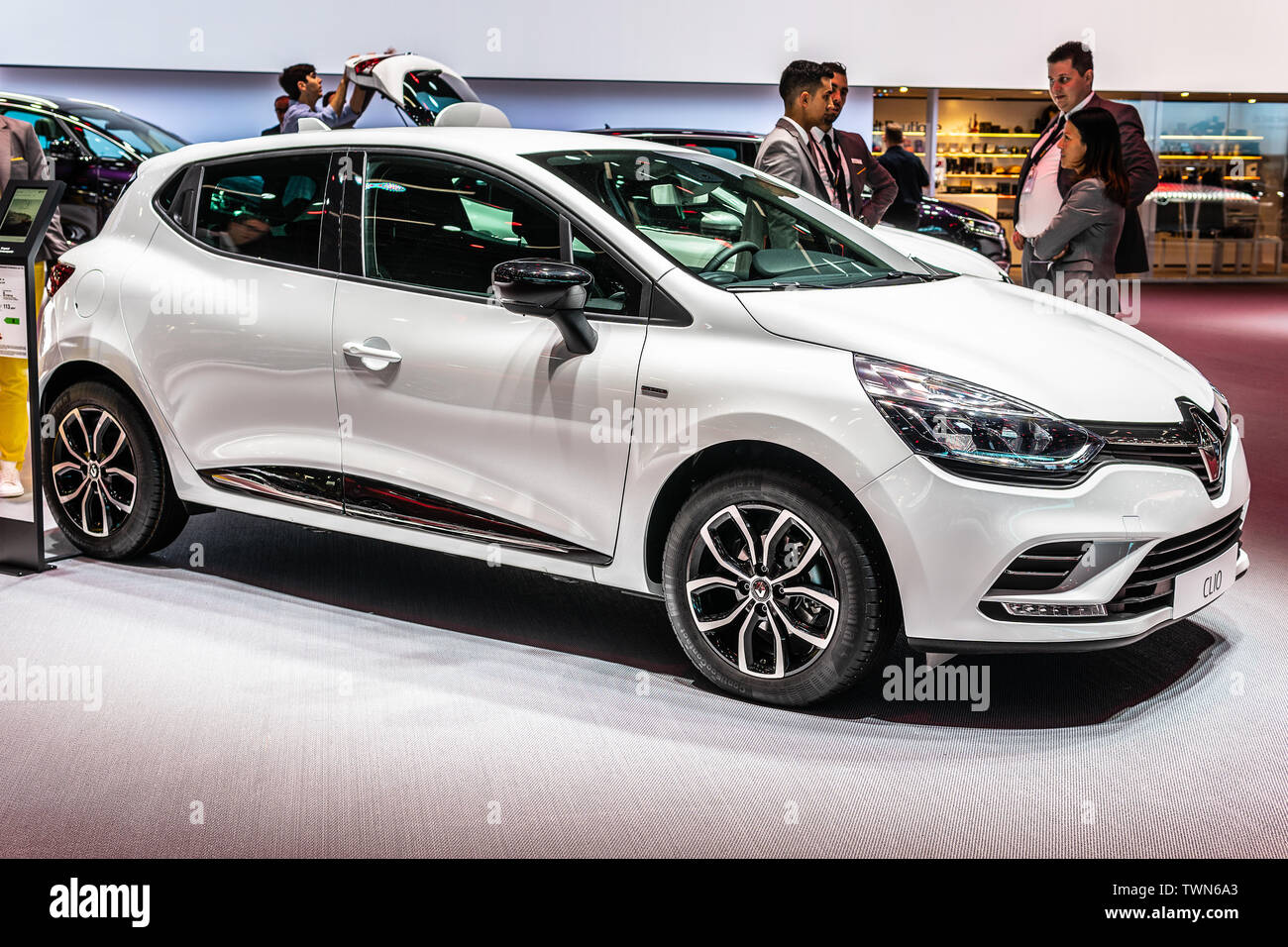 Paris, France, October 05, 2018: New Renault Clio IV at Mondial Paris Motor  Show, 4th gen supermini car produced by Renault Stock Photo - Alamy