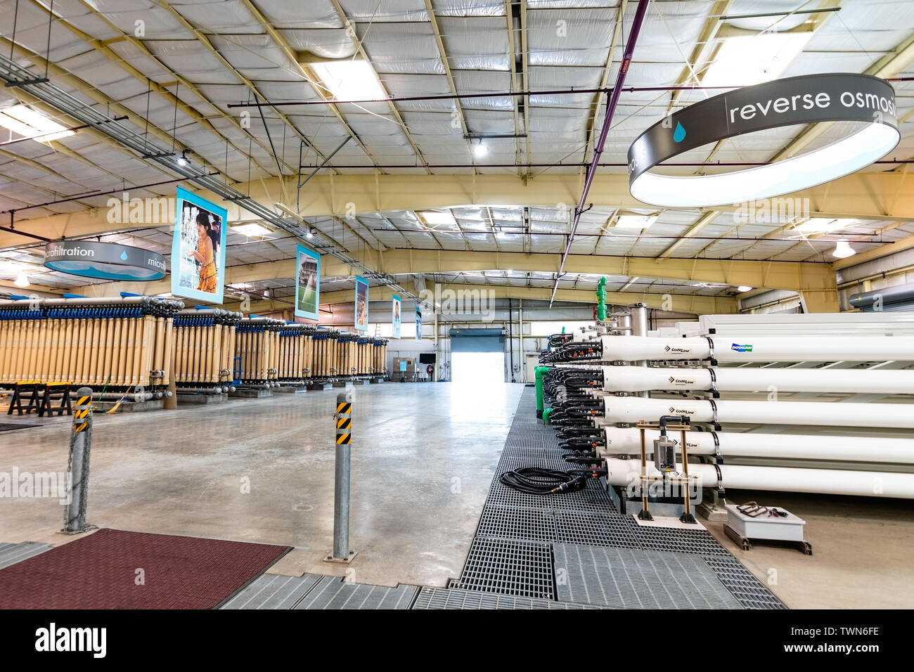 June 20, 2019 San Jose / CA / USA - Silicon Valley Advanced Water Purification Center located in South San Francisco bay area; part of the Santa Clara Stock Photo