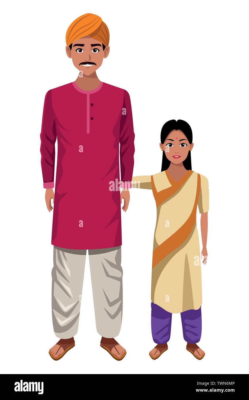indian family avatar cartoon character Stock Vector Image & Art - Alamy