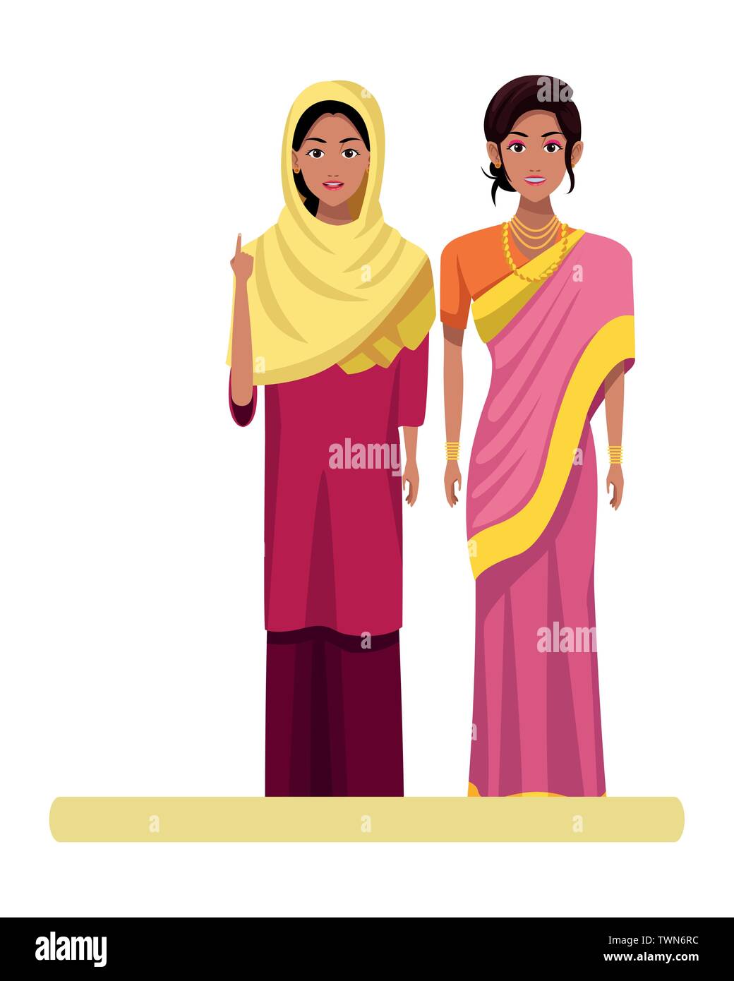 indian women avatar cartoon character Stock Vector Image & Art - Alamy