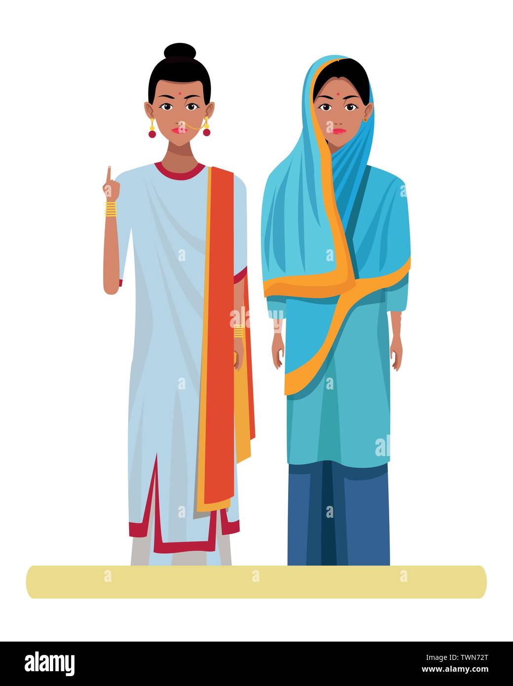 indian women avatar cartoon character Stock Vector Image & Art - Alamy