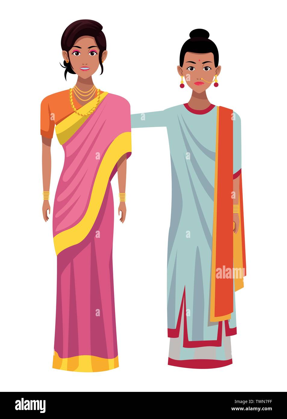 indian women avatar cartoon character Stock Vector Image & Art - Alamy